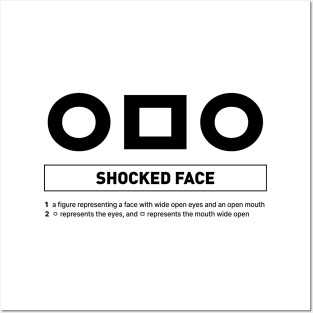 ㅇㅁㅇ Shocked Face in Korean Slang Emoticon Posters and Art